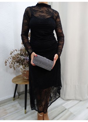Vestido Negro Perfecto para Fiestas y Cenas | Encaje y Elegancia