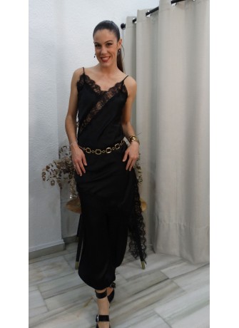 Pantalón Bombacho en Color Negro