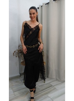 Pantalón Bombacho en Color Negro