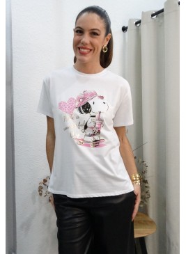 Camiseta de Manga Corta Snoopy " Wonderful Day"