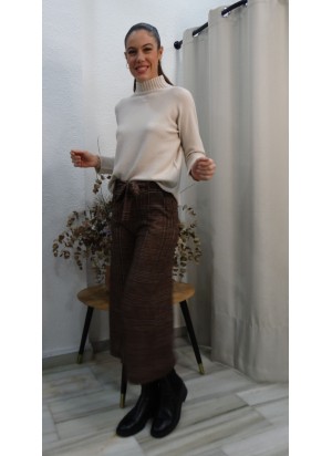 Pantalón de Cuadros Tonos Rojizos