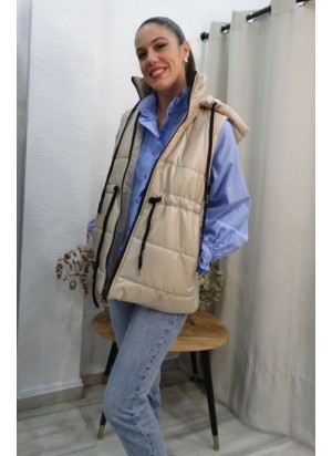 Chaleco Beige Tipo Puffer El Esencial de tu Armario de Otoño
