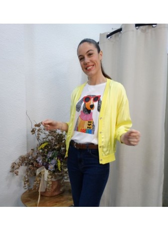 Chaqueta Bomber Amarilla Satinada | Colección Primavera Mujer