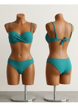 Bikini Bandeau en Verde Agua
