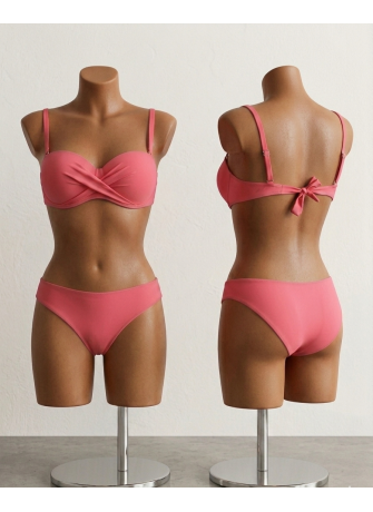 Bikini Bandeau en Color Rosa Palo