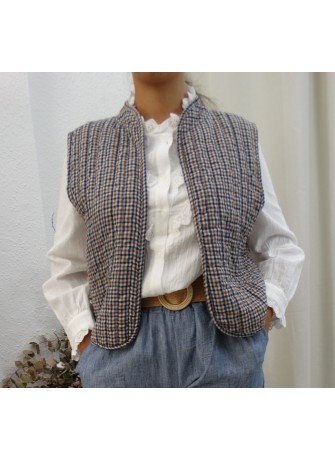 Chaleco cuadro vichy