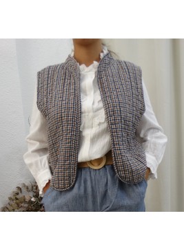 Chaleco cuadro vichy