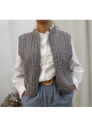 Chaleco cuadro vichy