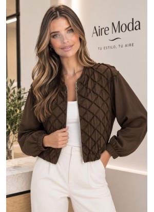 Bomber Estilo Casual con Patrón Geométrico